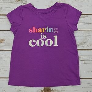 Cat & Jack "Sharing is Cool" Purple T 3T